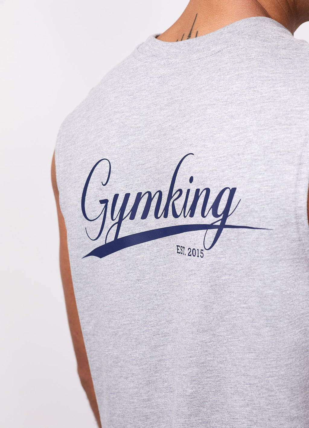 Gym King College Jersey Tank - Grey Marl