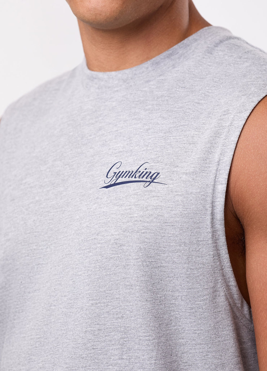 Gym King College Jersey Tank - Grey Marl