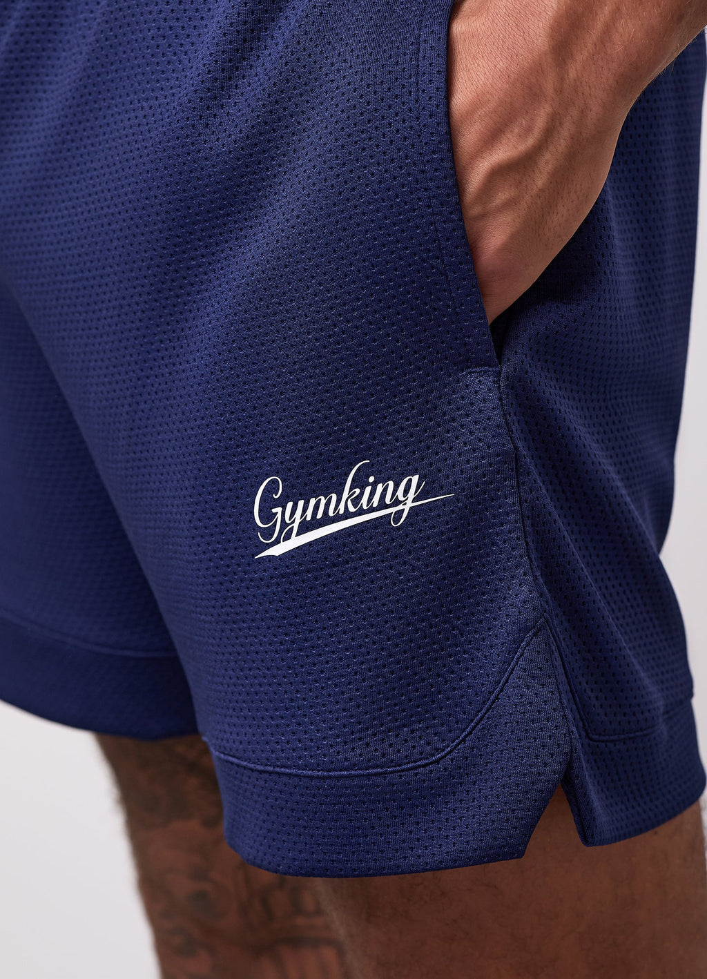 Gym King College Mesh Short - Oxford Blue