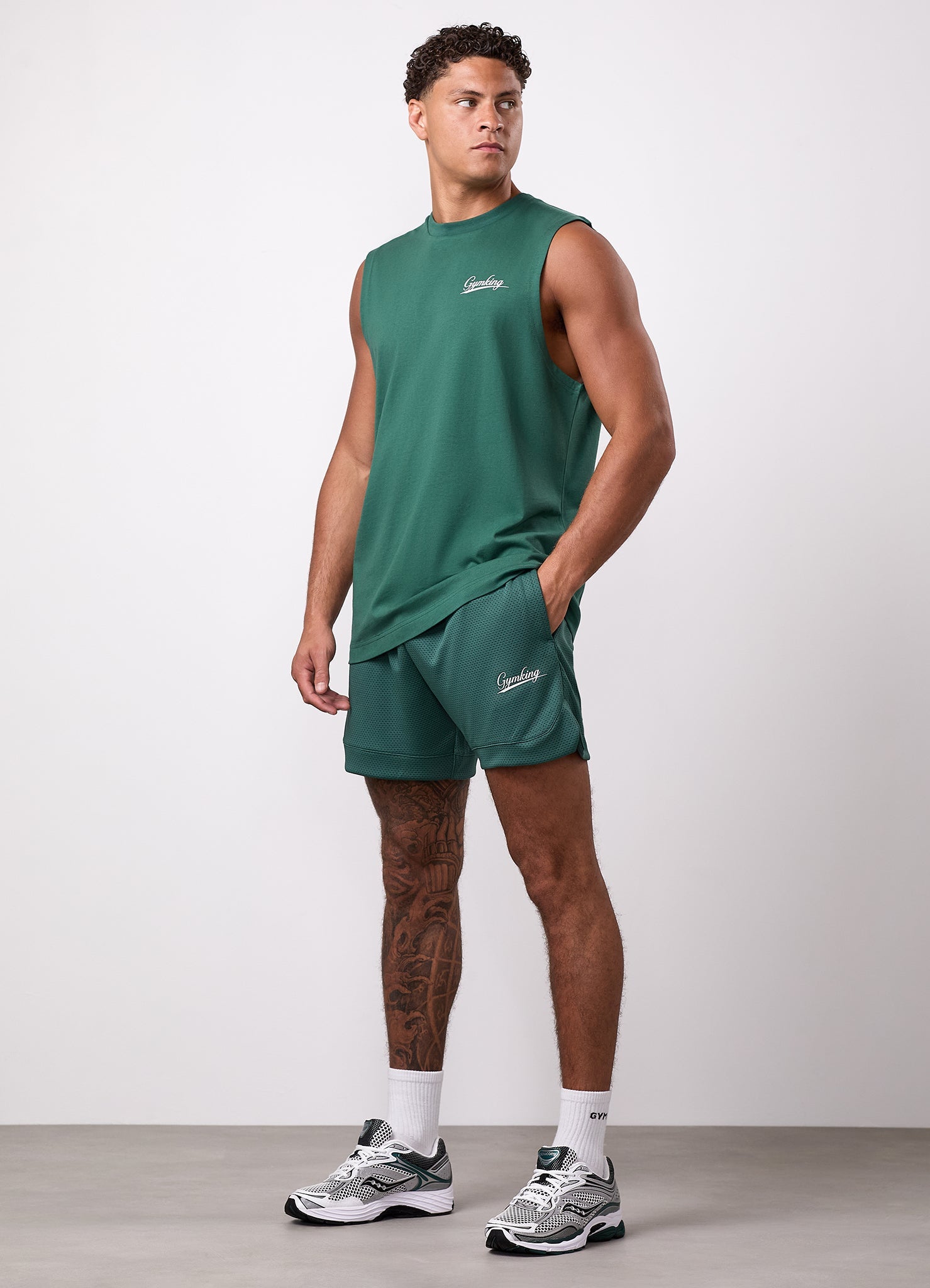 Gym King College Jersey Tank - Racing Green