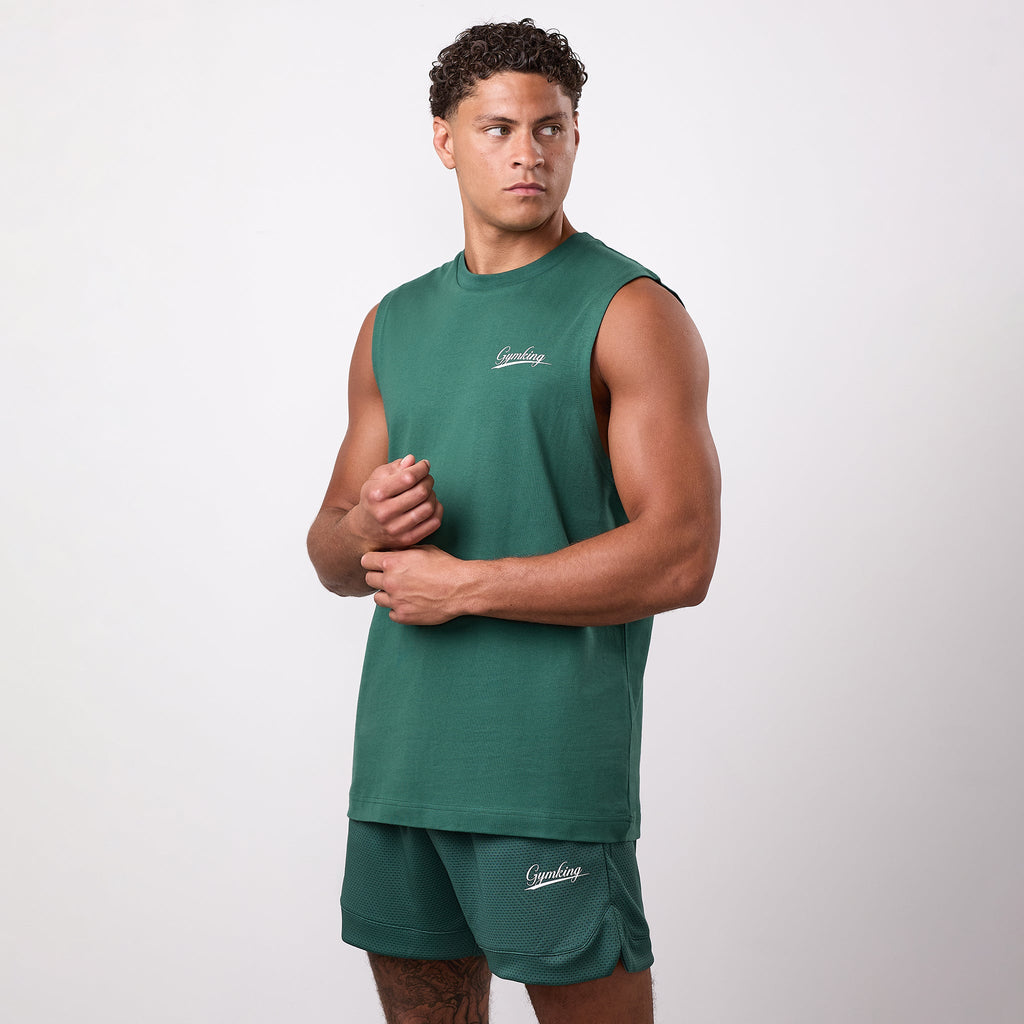 Gym King College Jersey Tank - Racing Green