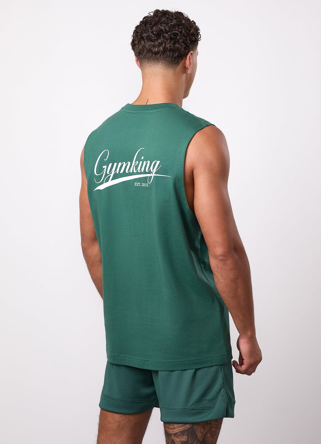 Gym King College Jersey Tank - Racing Green