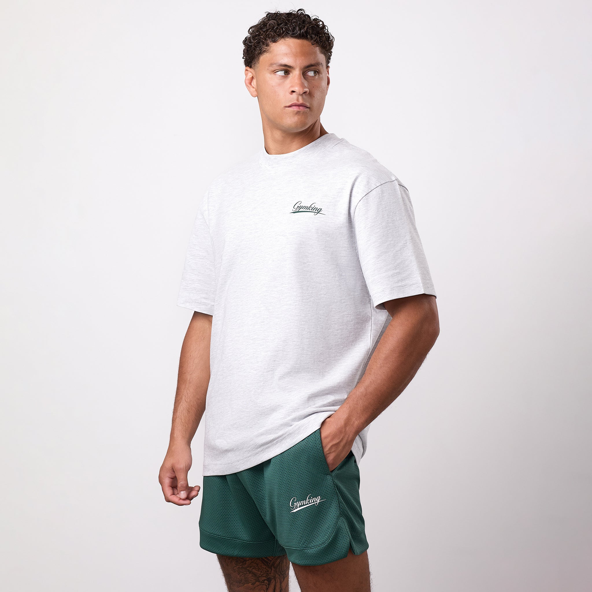Gym King College Jersey Tee - Snow Marl