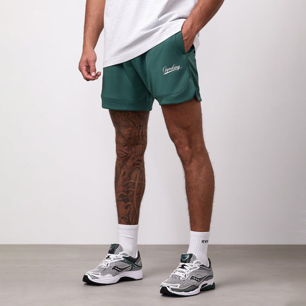 Gym King College Mesh Short - Racing Green
