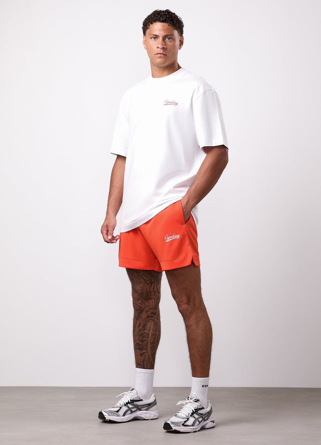 Gym King College Mesh Short - Lava Orange