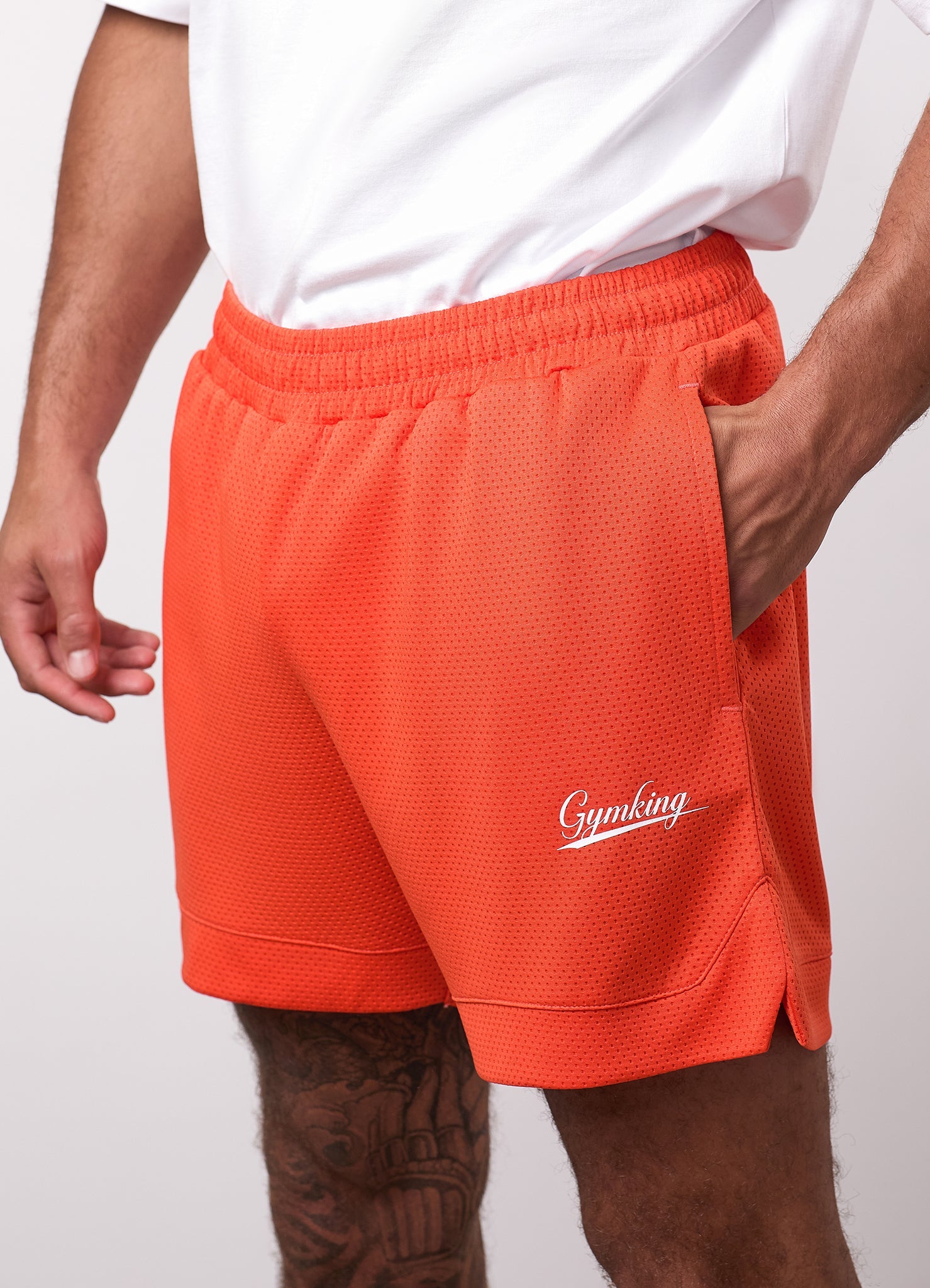 Gym King College Mesh Short - Lava Orange