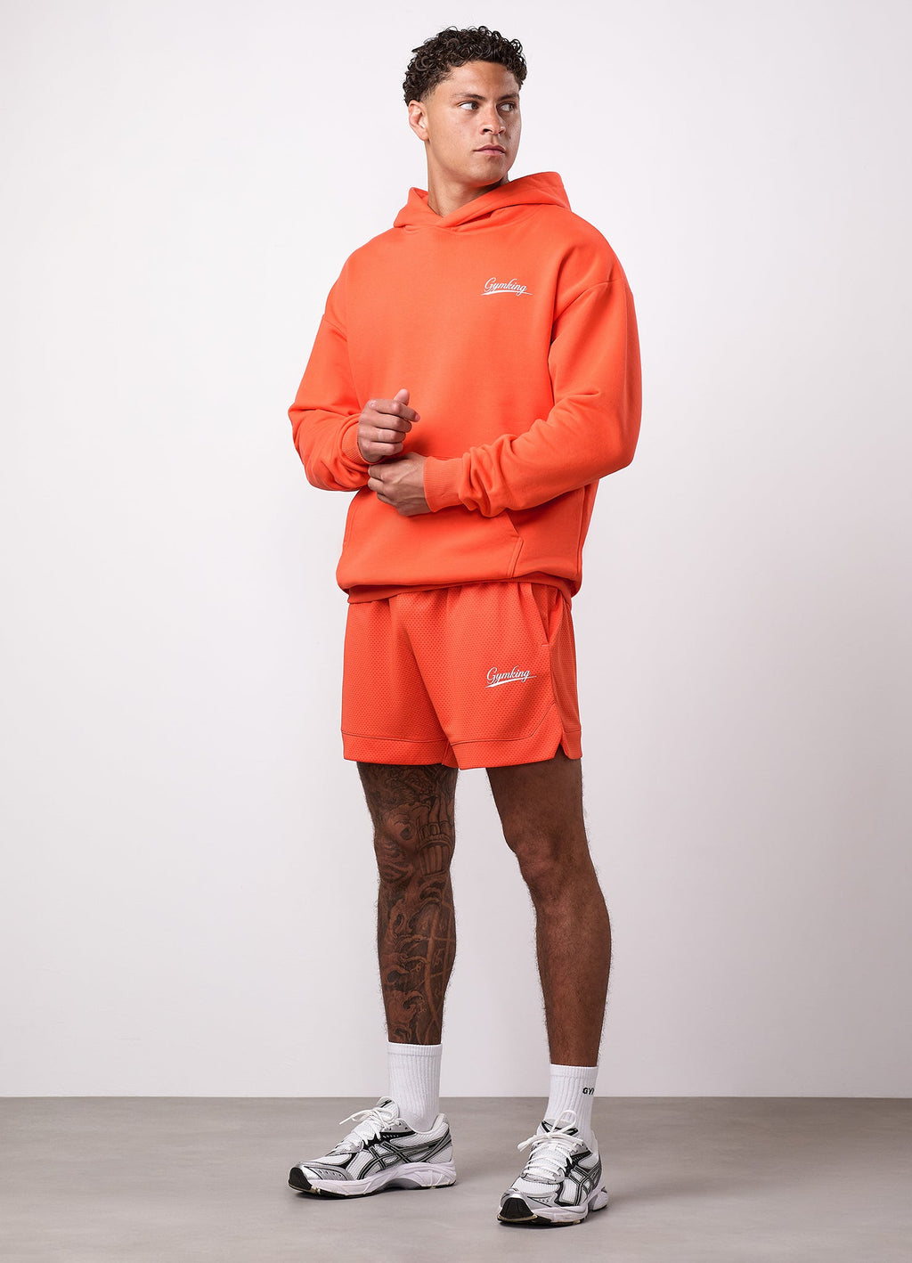 Gym King College Lightweight Hoodie - Lava Orange