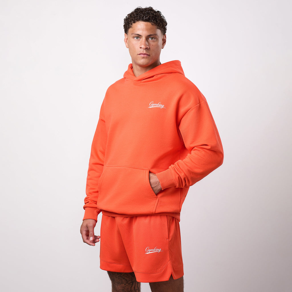 Gym King College Lightweight Hoodie - Lava Orange