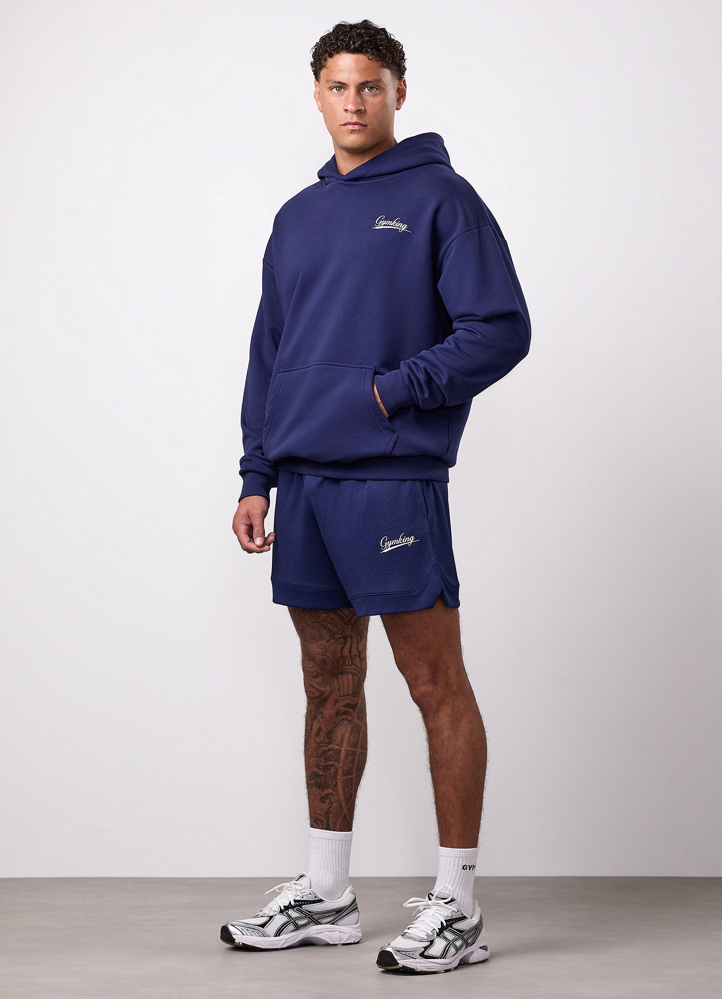 Gym King College Lightweight Hoodie - Oxford Blue
