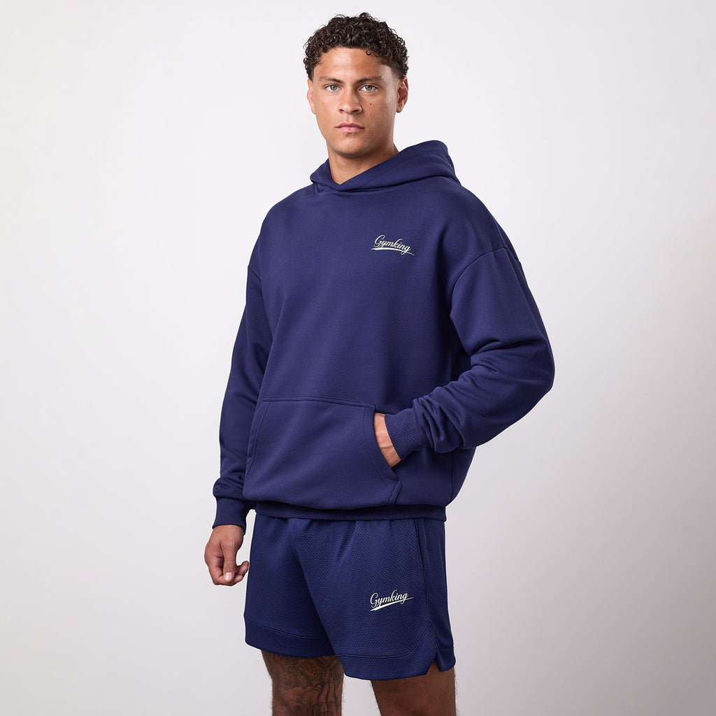 Gym King College Lightweight Hoodie - Oxford Blue