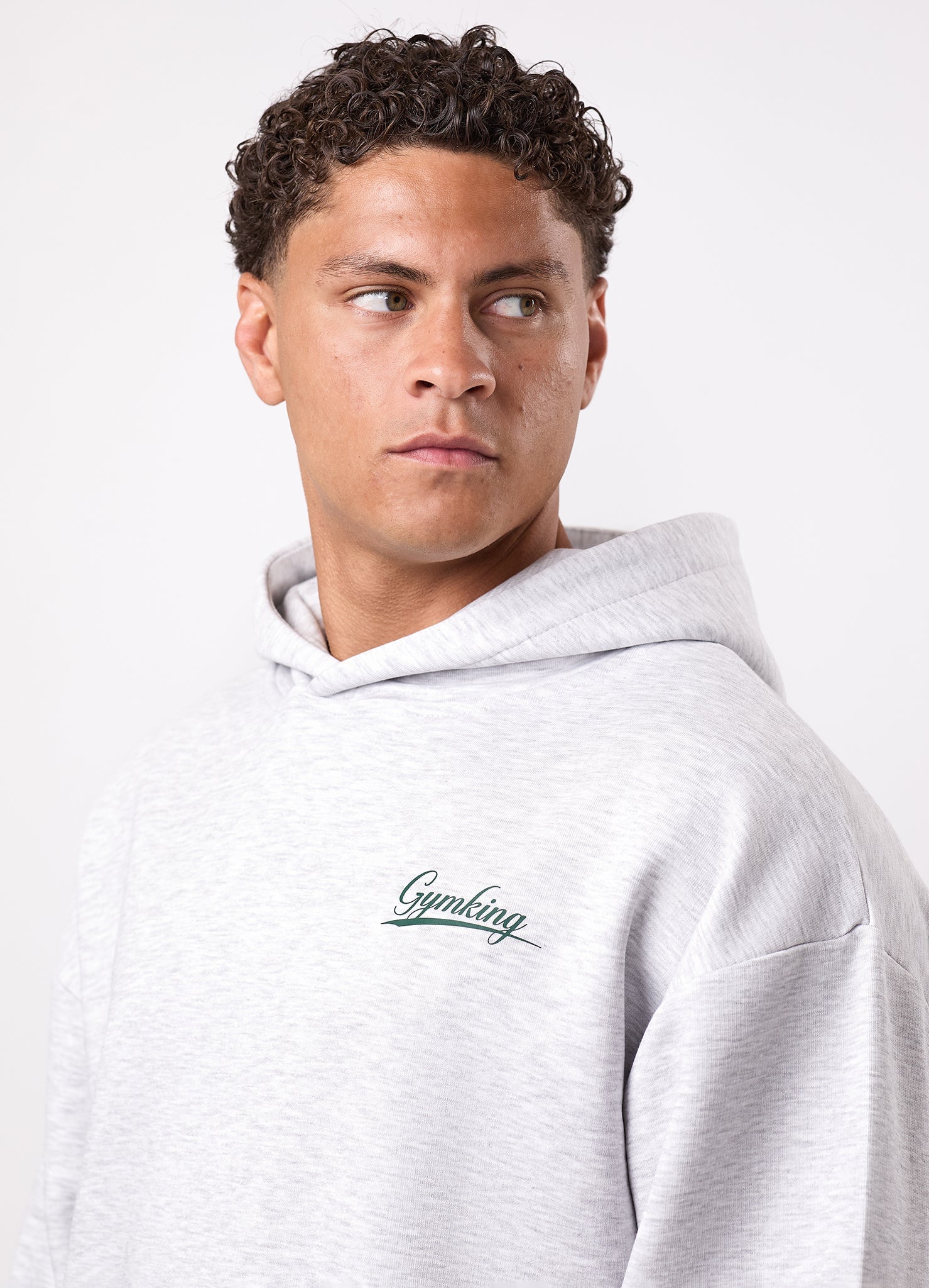 Gym King College Lightweight Hoodie - Snow Marl