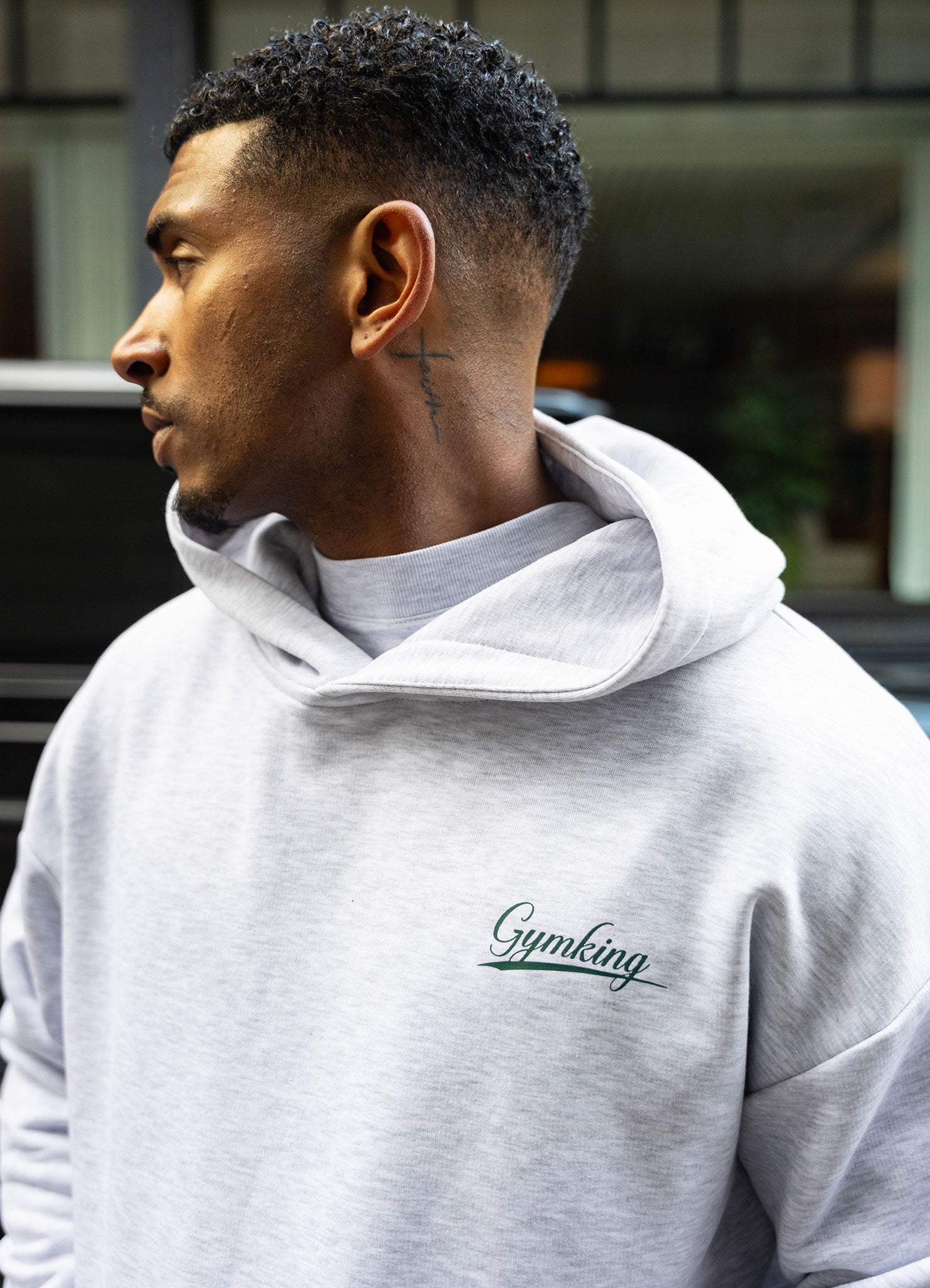 Gym King College Lightweight Hoodie - Snow Marl