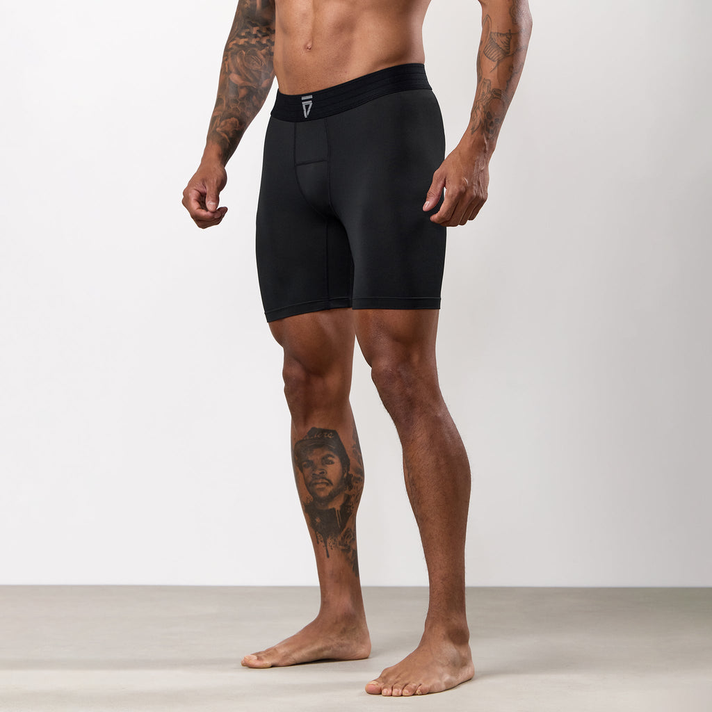 Gym King Fight Division Combat Compression Short - Black