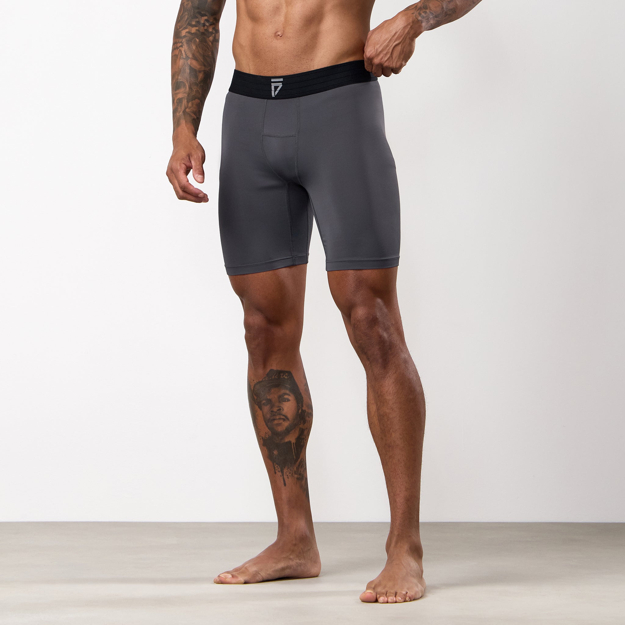 Gym King Fight Division Combat Compression Short - Graphite
