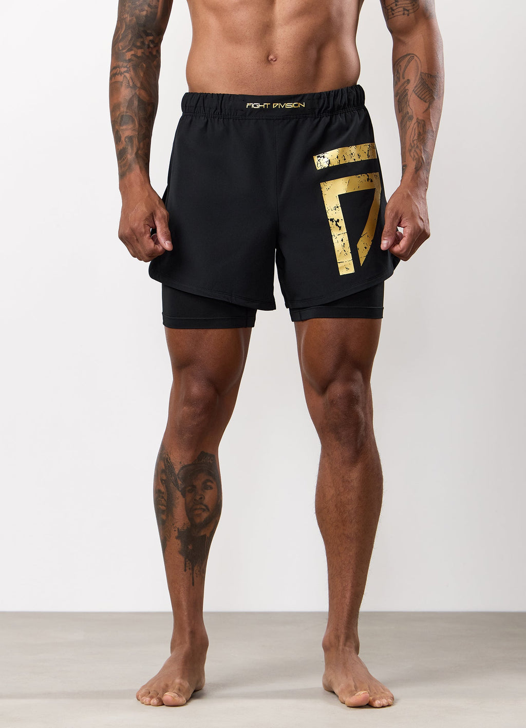 Gym King Fight Division Combat 5" Short - Black