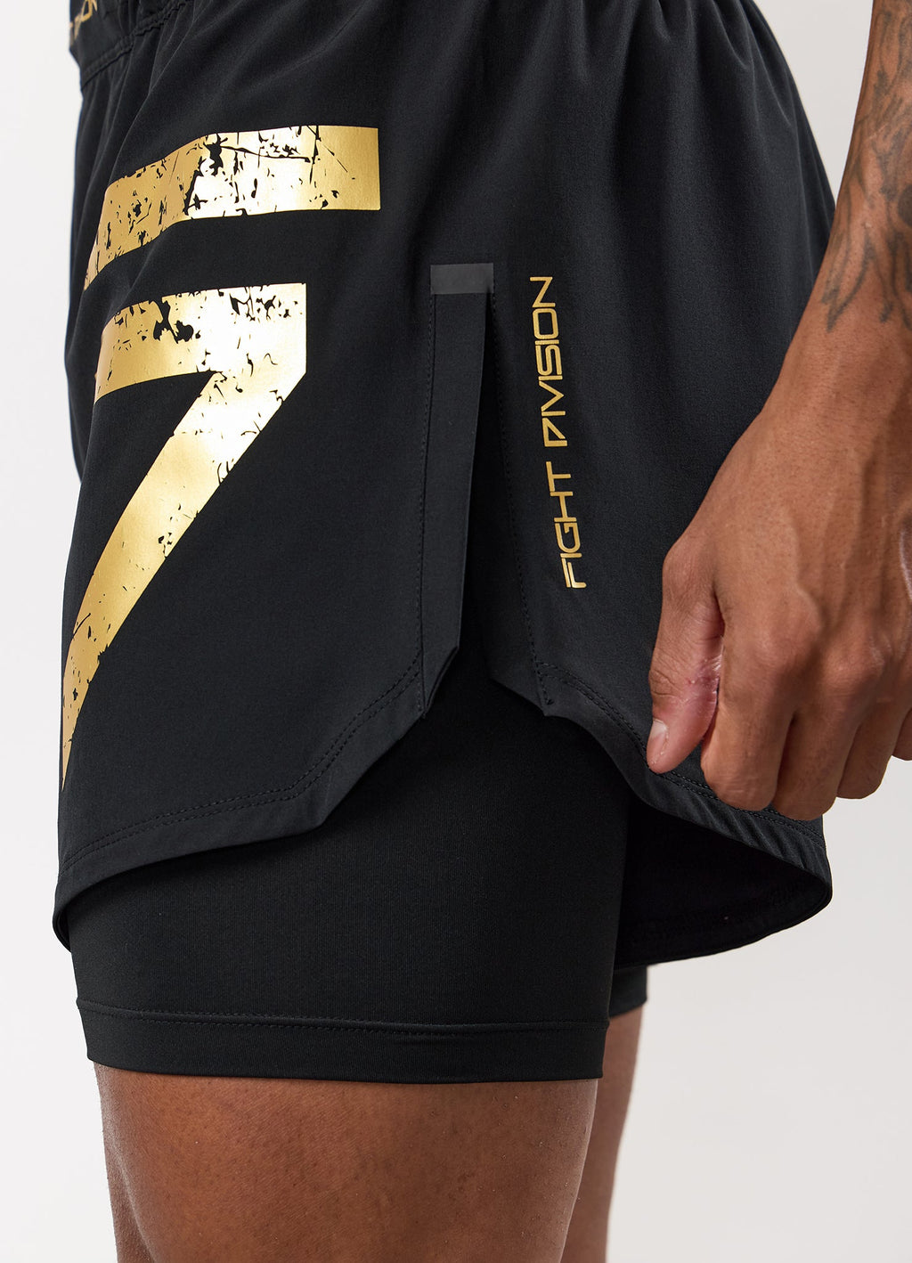 Gym King Fight Division Combat 5" Short - Black