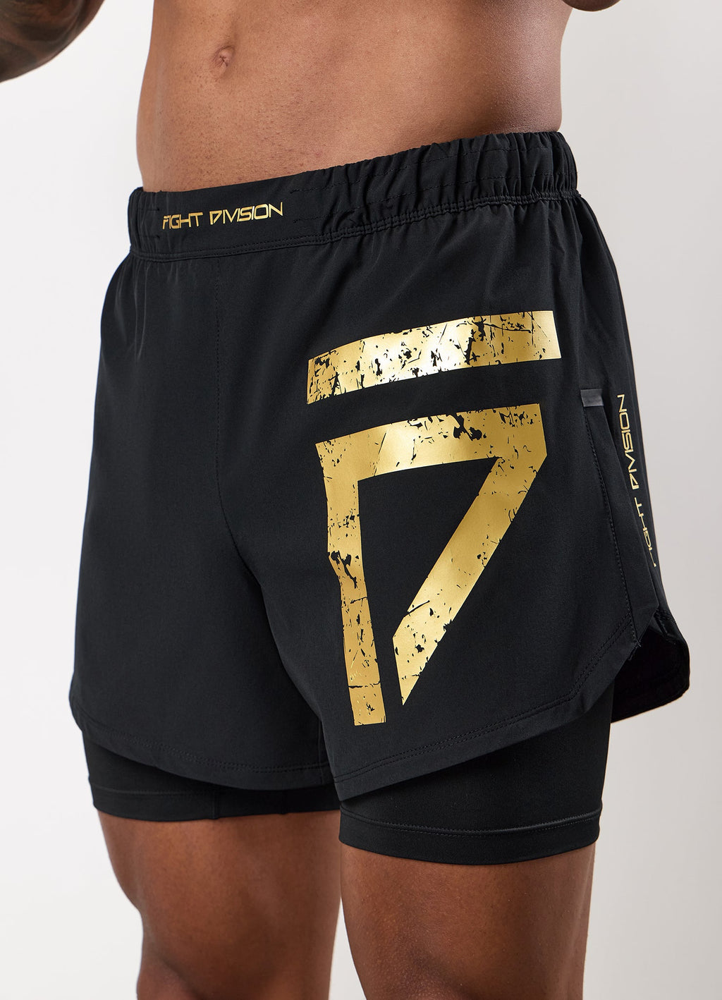 Gym King Fight Division Combat 5" Short - Black