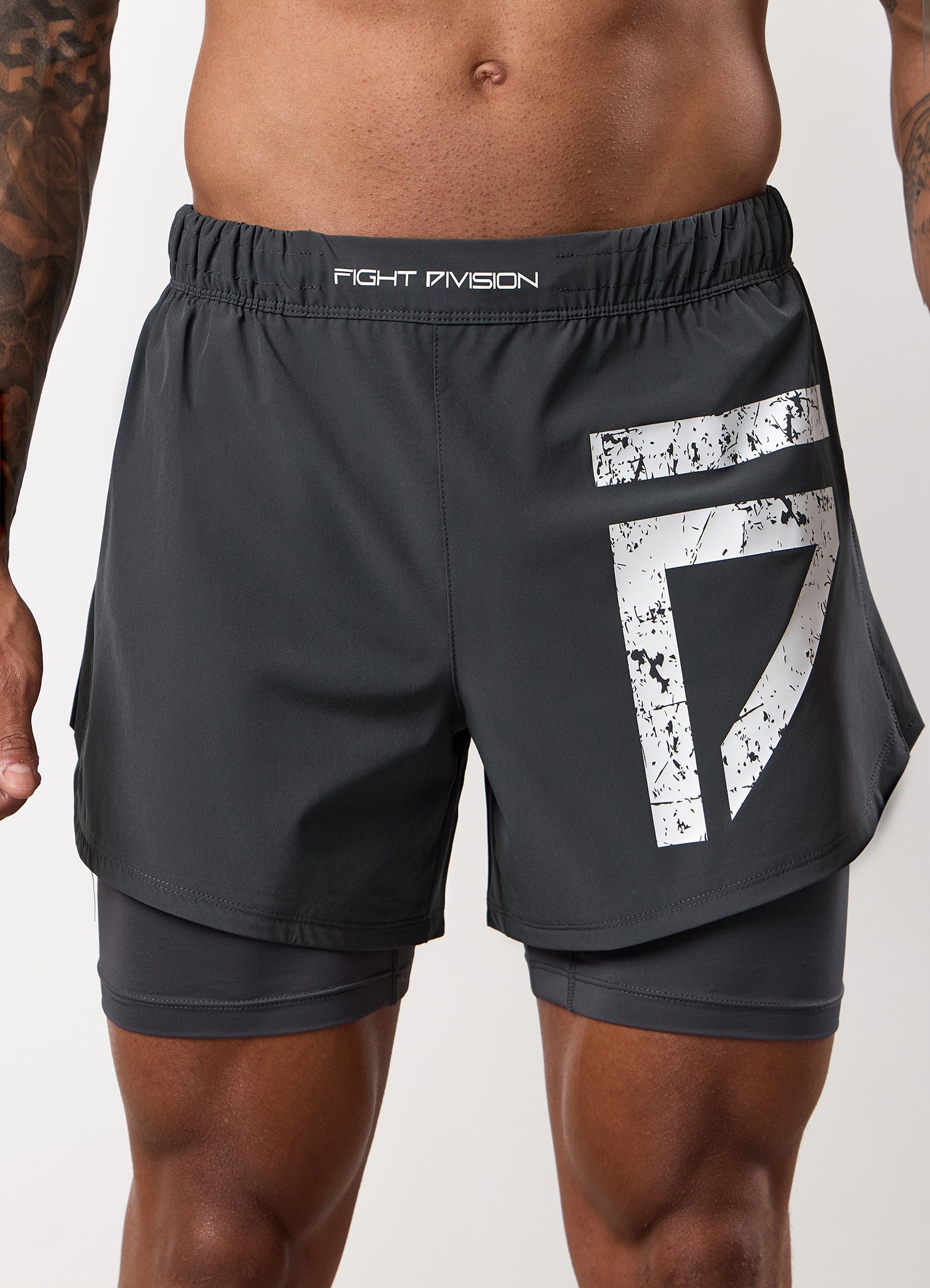 Gym King Fight Division Combat 5" Short - Graphite