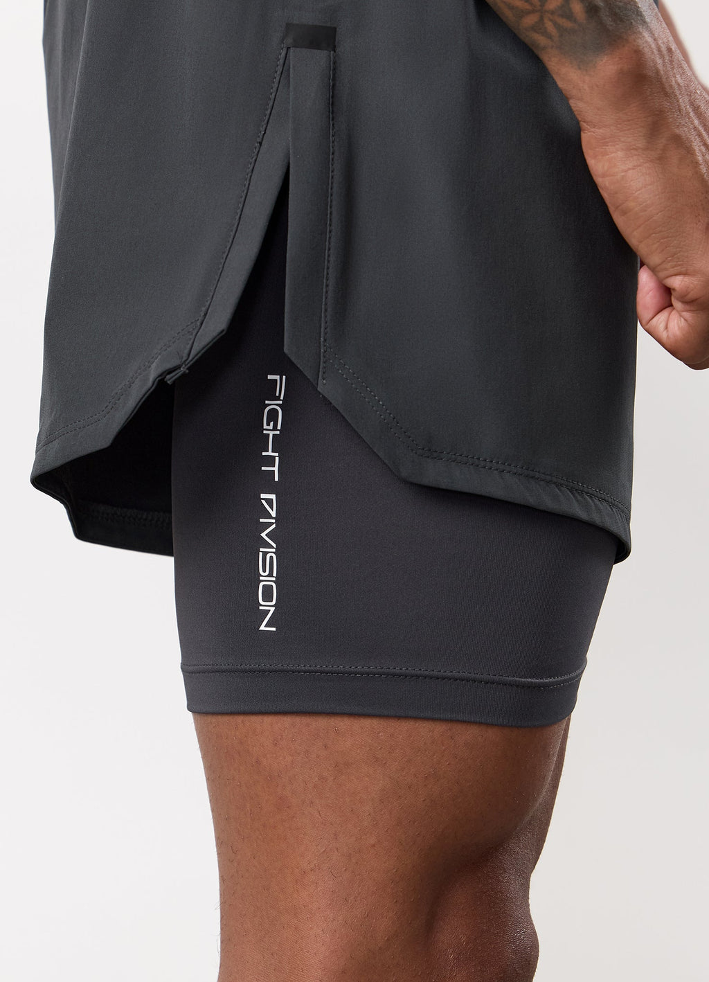 Gym King Fight Division Combat 5" Short - Graphite