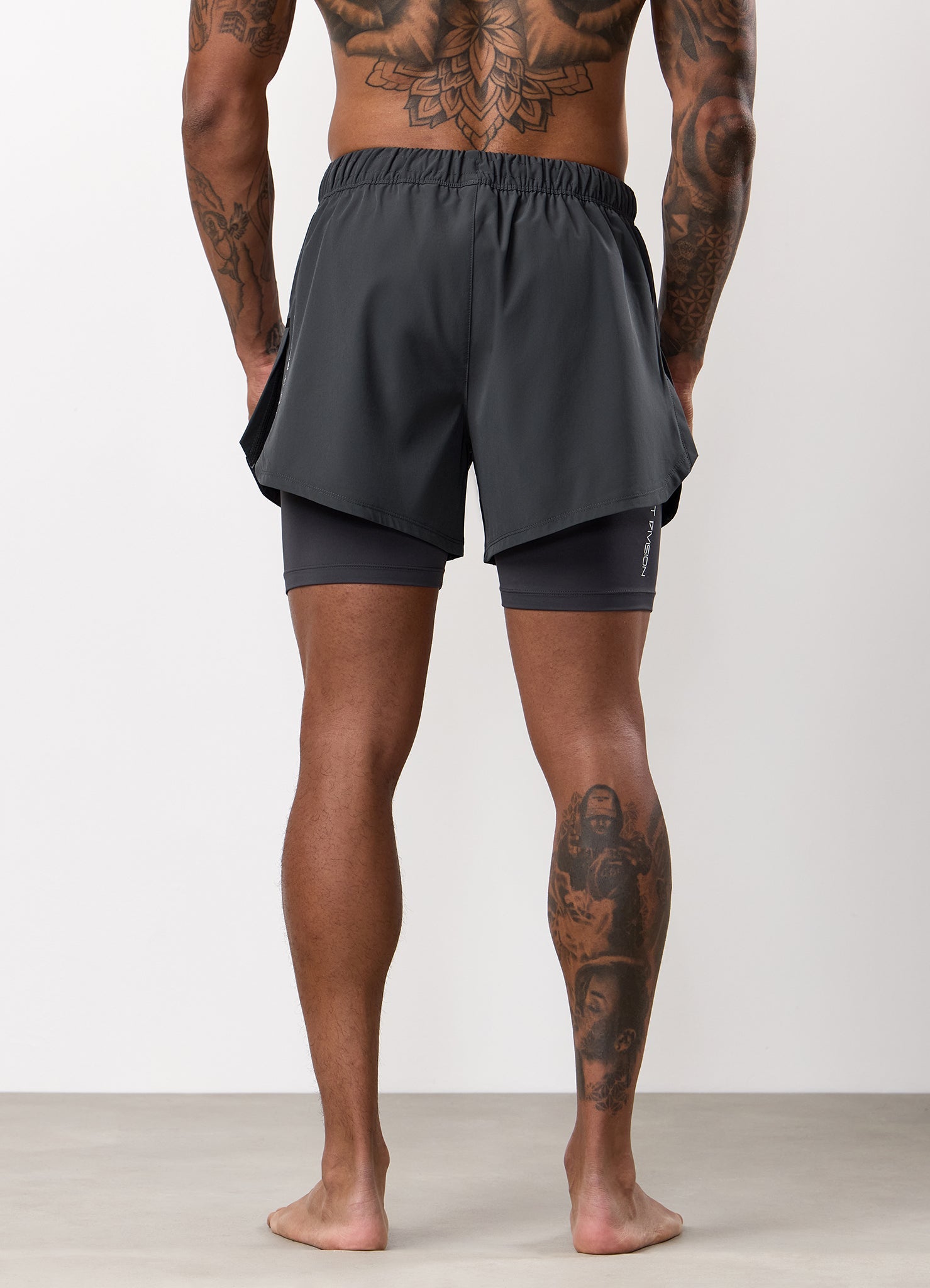 Gym King Fight Division Combat Compression Short - Graphite