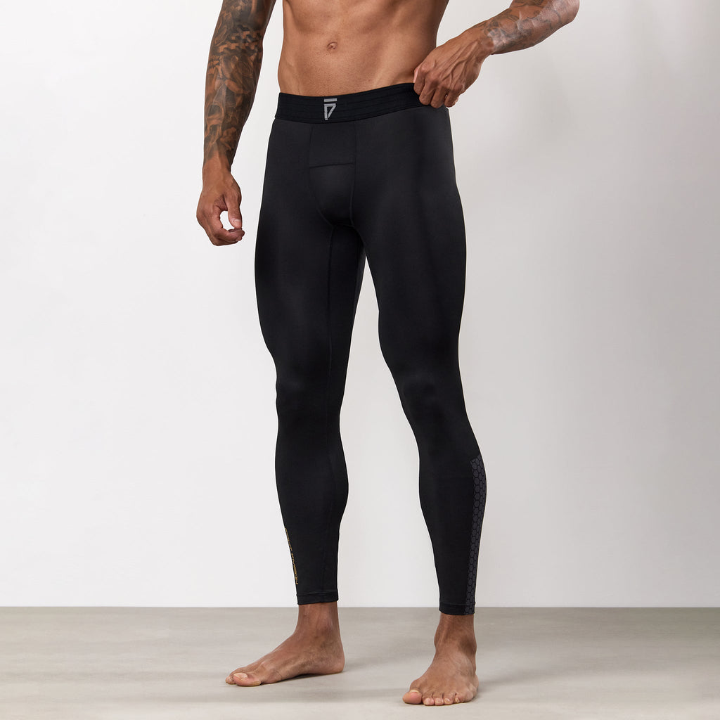 Gym King Fight Division Combat Compression Legging - Black