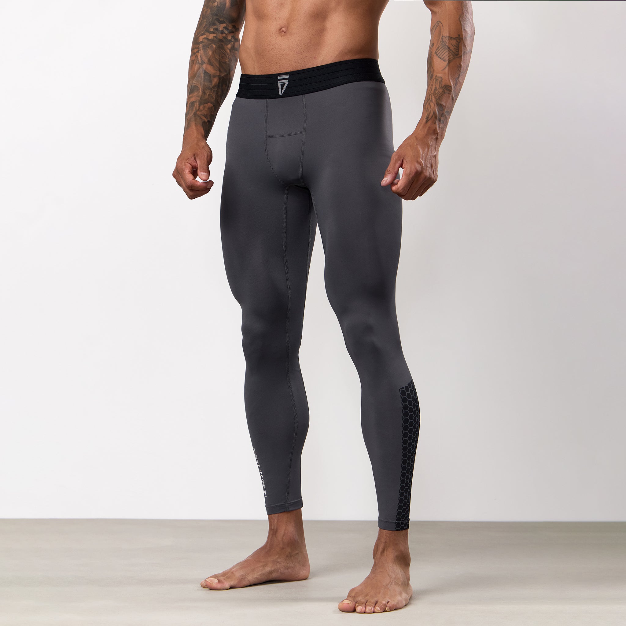Gym King Fight Division Combat Compression Legging - Graphite