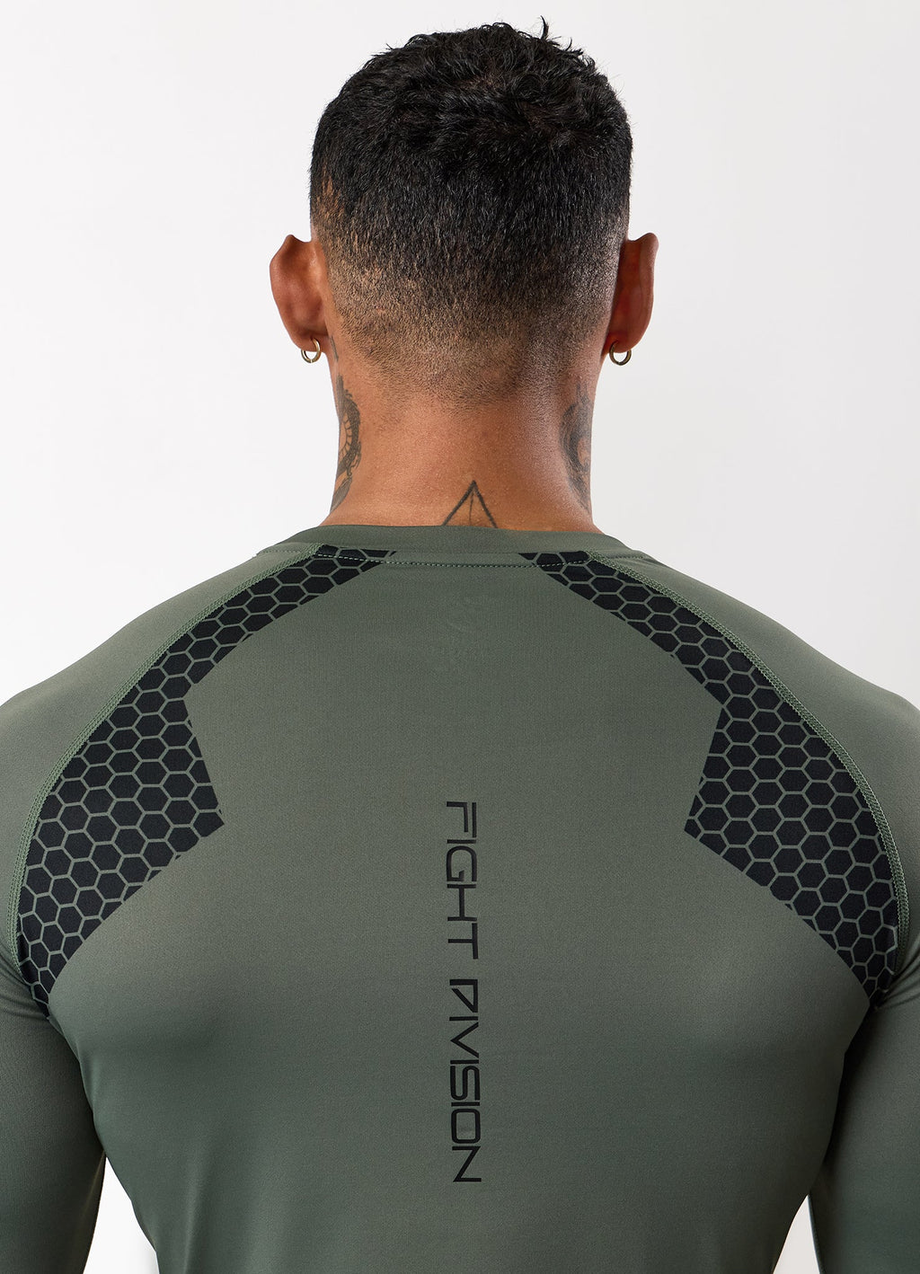 Gym King Fight Division Combat Long Sleeve Rash Guard - Deep Olive