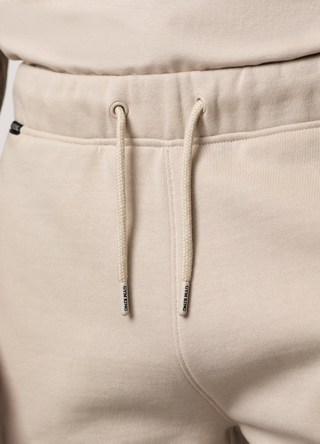 Gym King Contrast Panel Short - Taupe/Light Stone/White