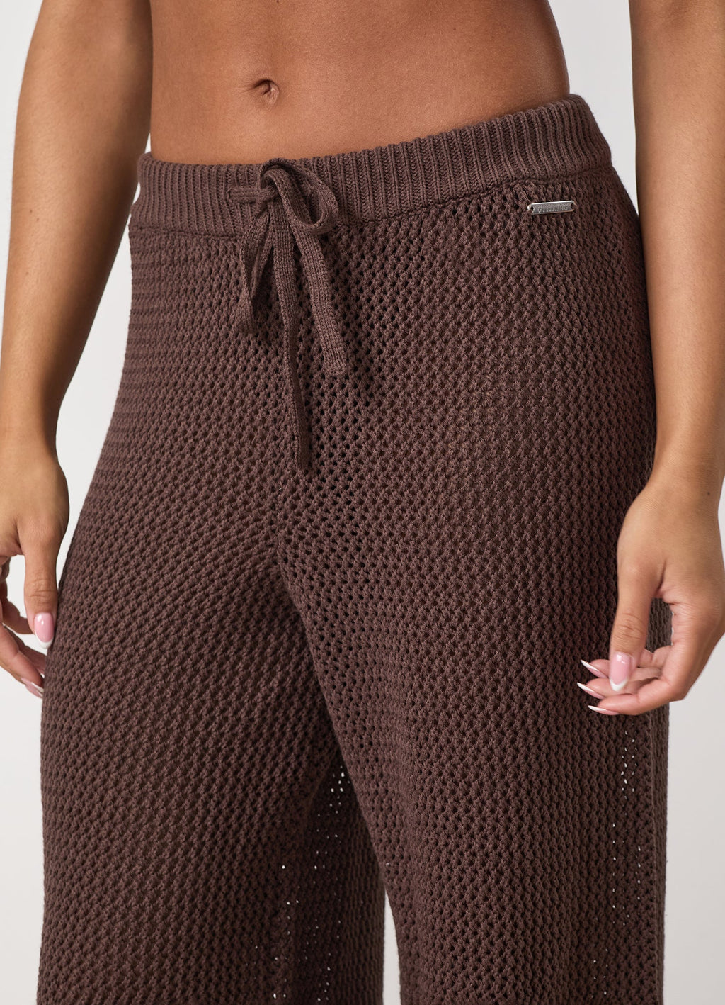 Gym King Crochet Trousers - Coffee
