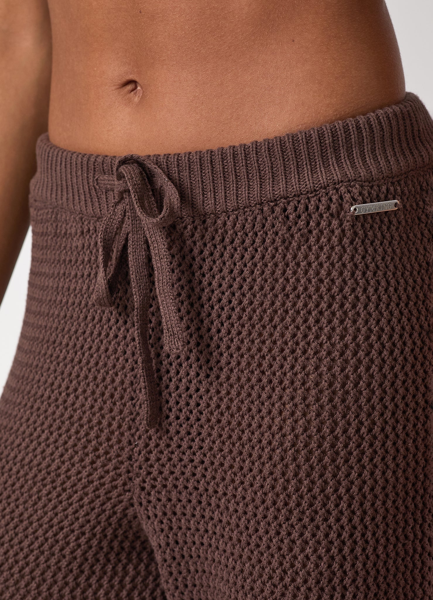 Gym King Crochet Trousers Petite - Coffee