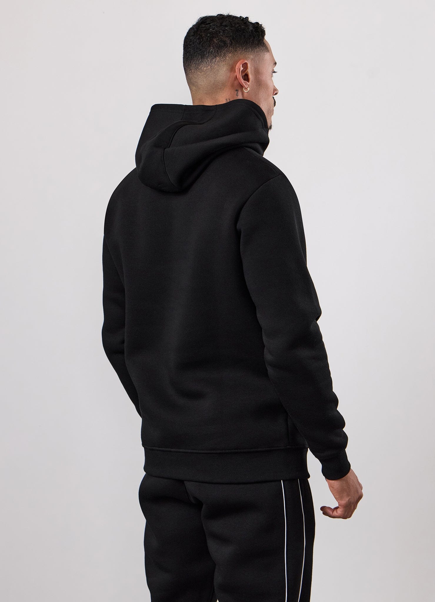 Gym King Core Piped Fleece Hoodie - Black