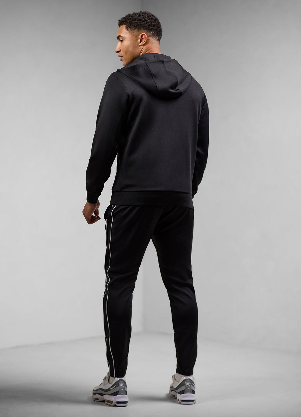 Gym King Core Piped Full Zip Hoodie - Black