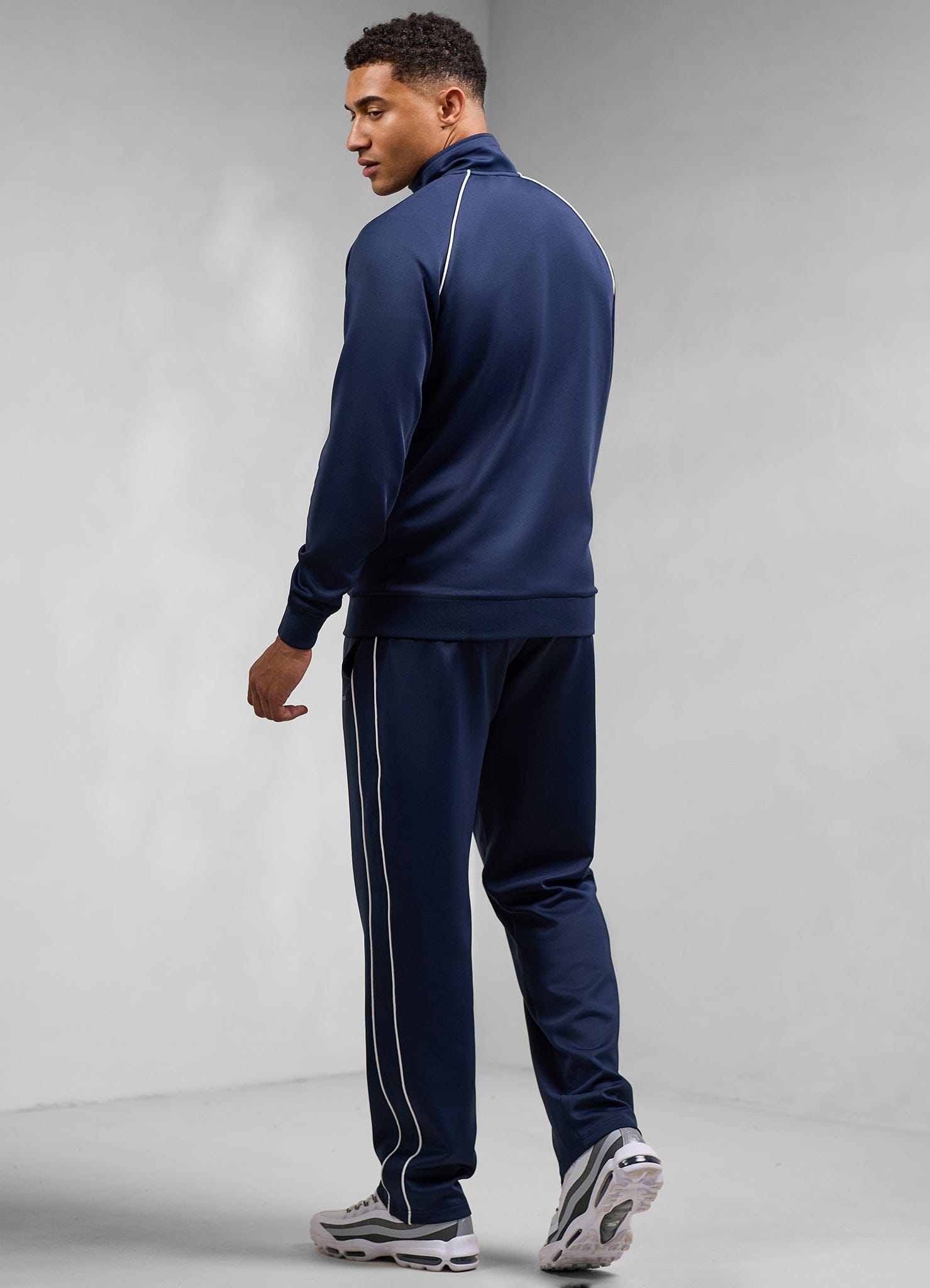 Gym King Core Piped Full Zip Funnel - Navy