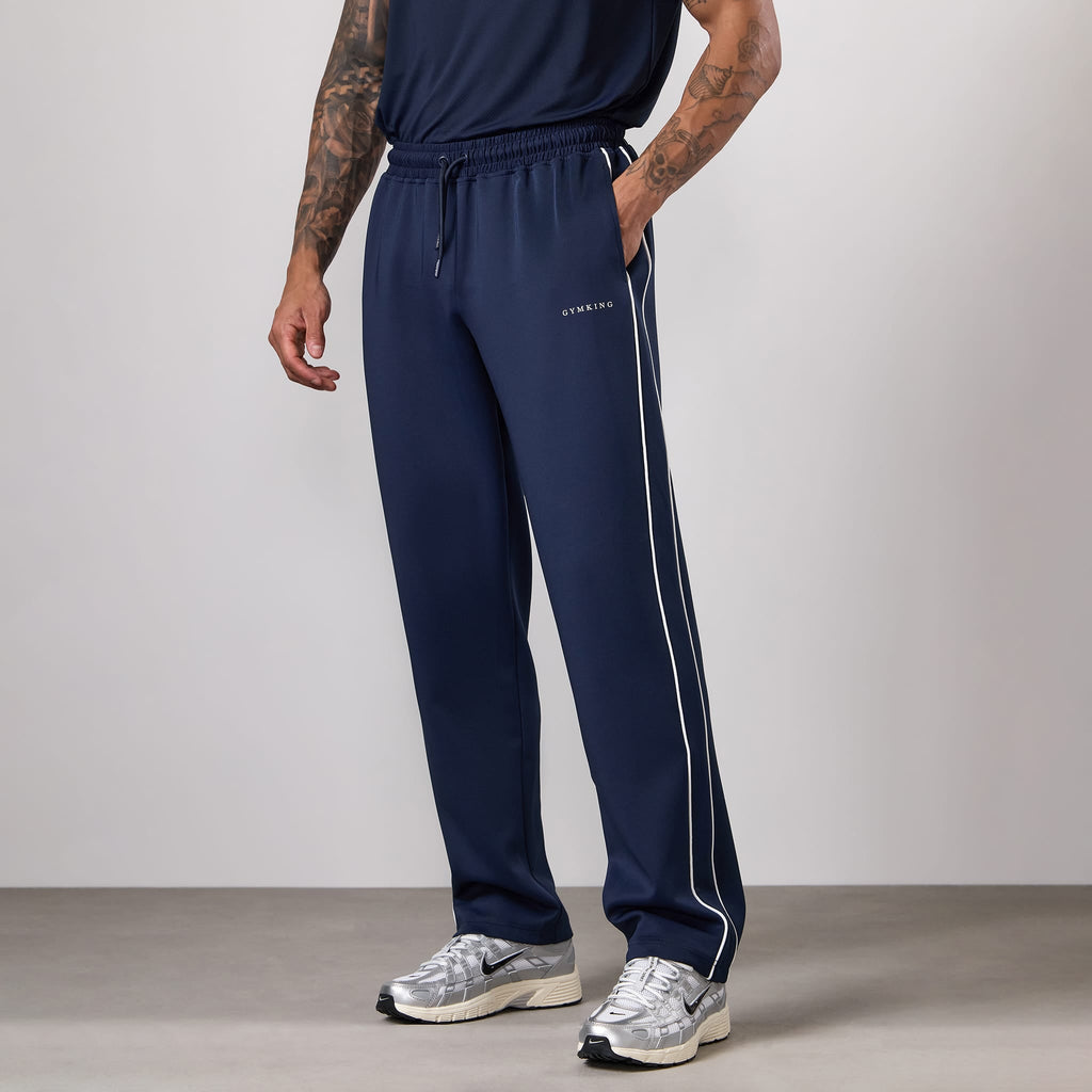 Gym King Core Piped Straight Leg Jogger - Navy