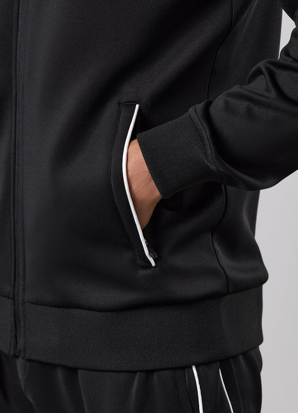 Gym King Core Piped Full Zip Hoodie - Black