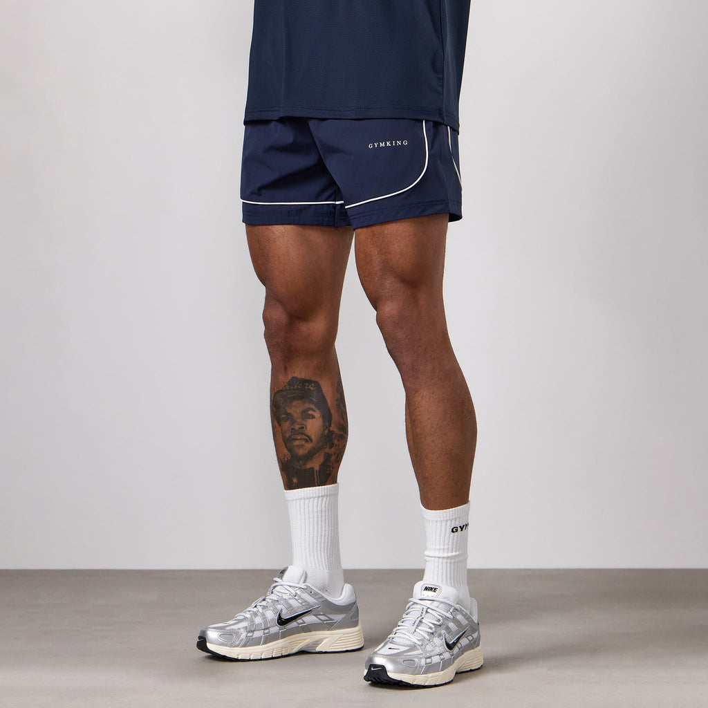 Gym King Core Piped Short - Navy