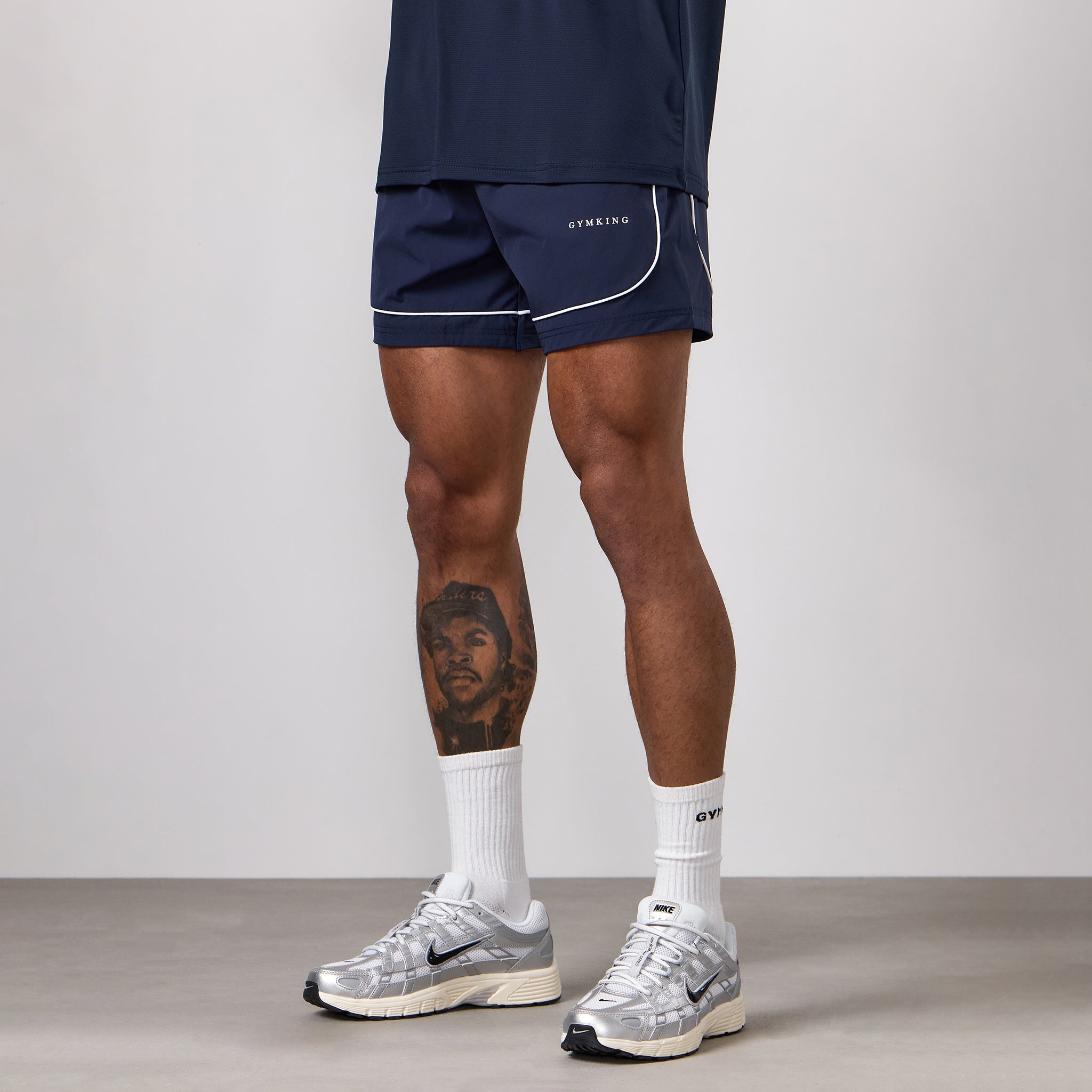Gym King Core Piped Short - Navy