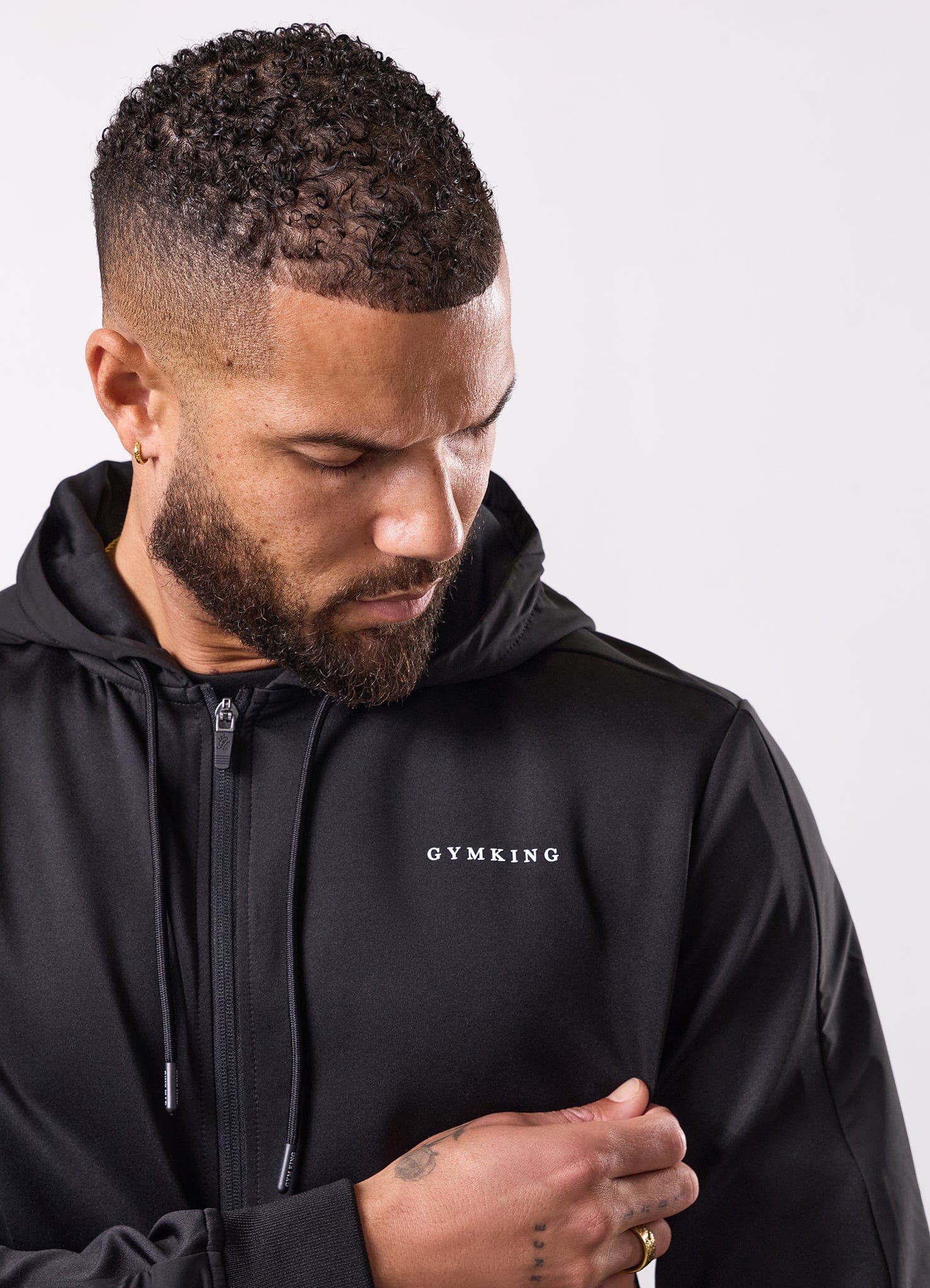 Gym King Core Plus Panel Hoodie - Black
