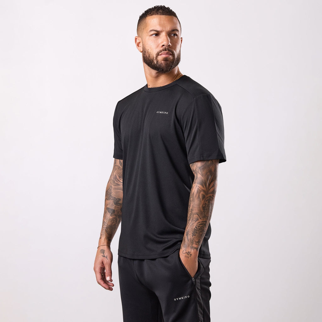 Gym King Core Plus Panel Tee - Black