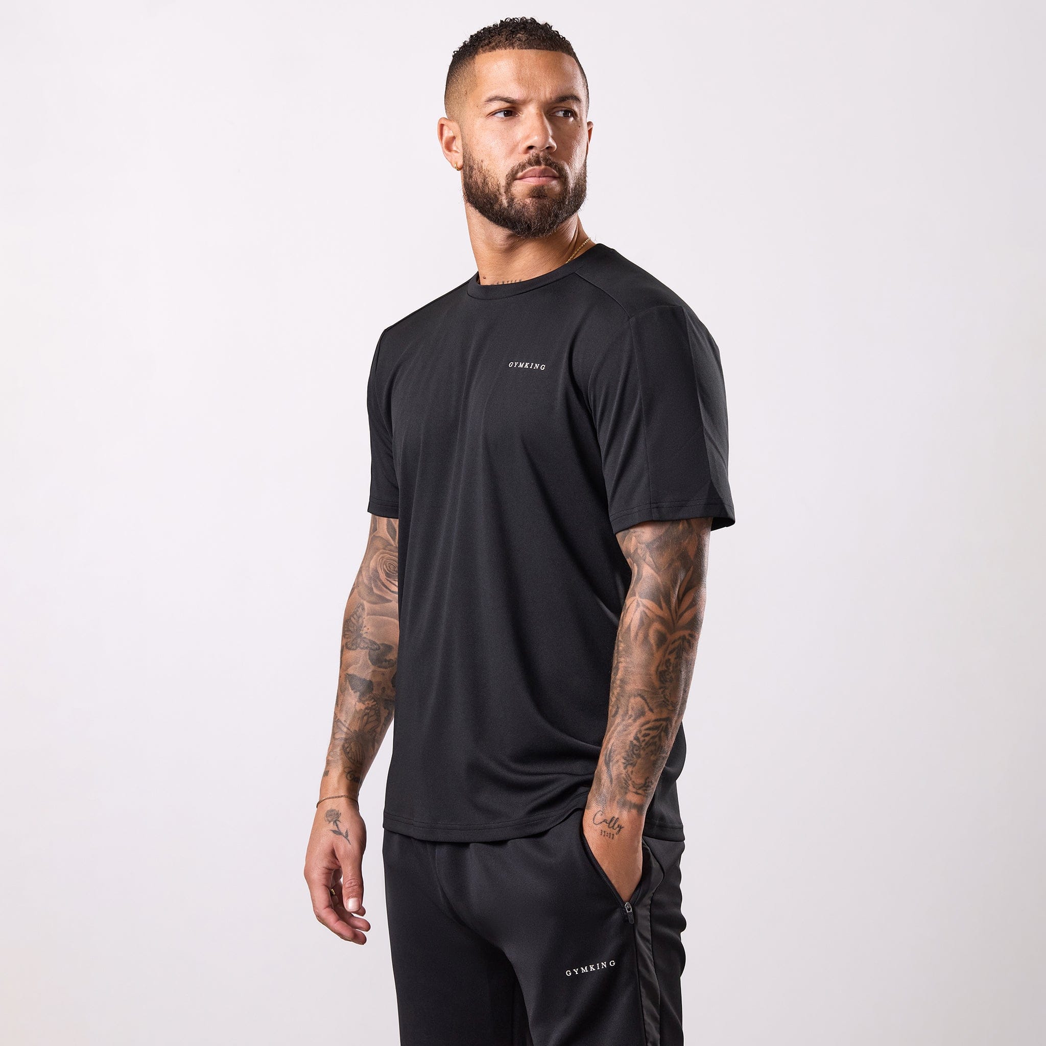 Gym King Core Plus Panel Tee - Black