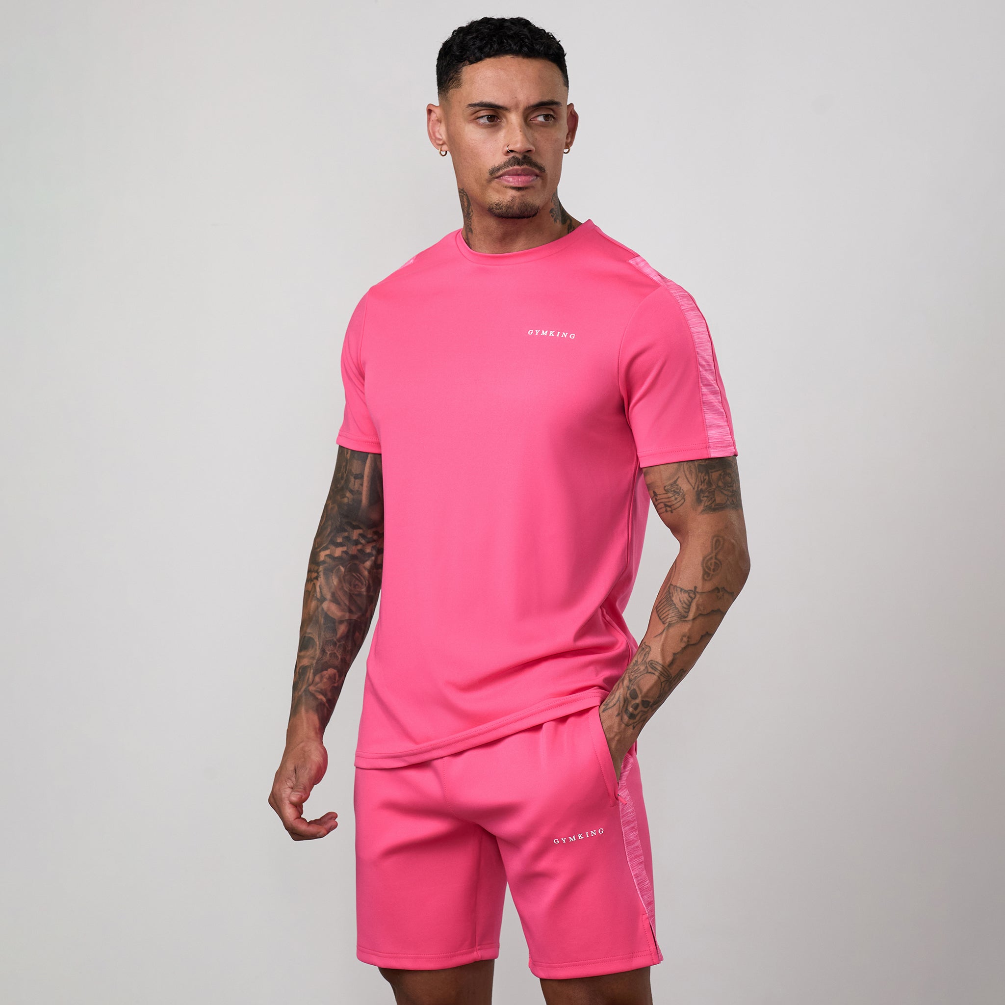 Gym King Core Plus Poly 2.0 Tee - Pink