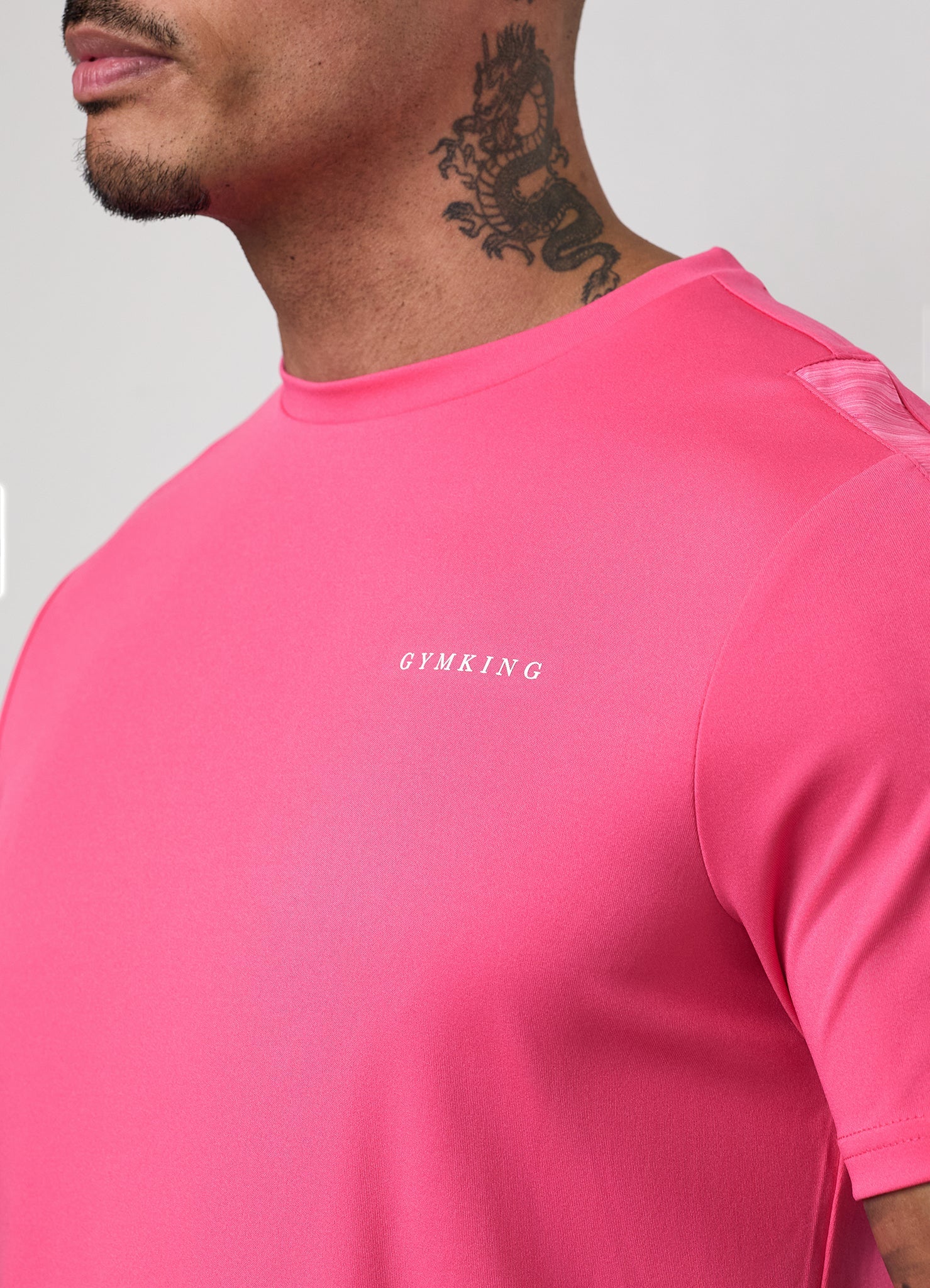 Gym King Core Plus Poly 2.0 Tee - Pink