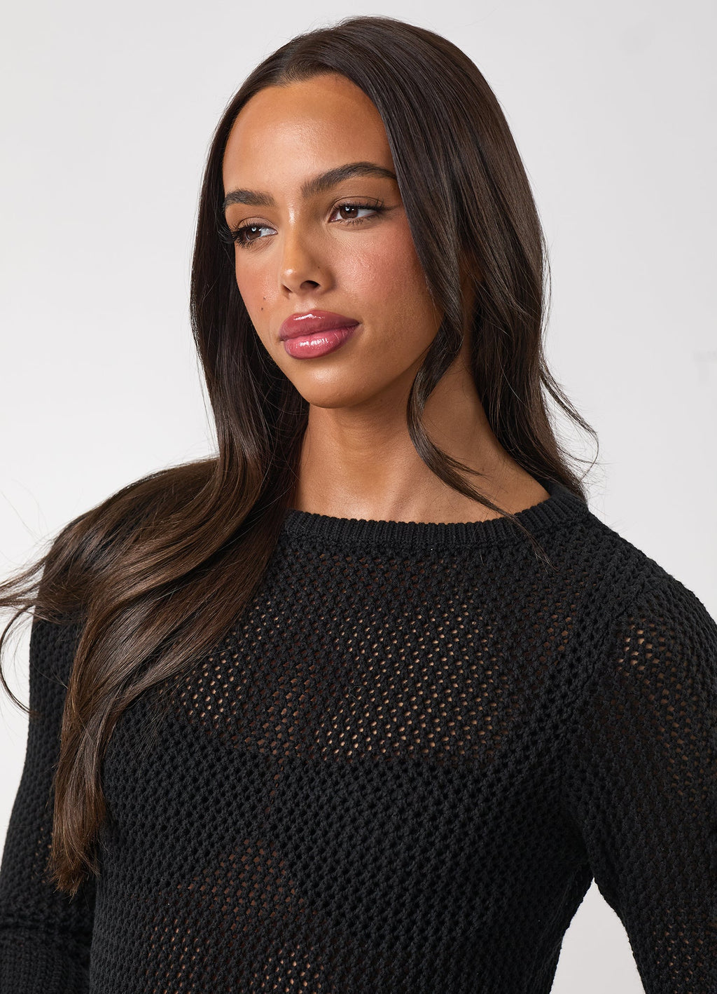 Gym King Crochet Mini Dress - Black