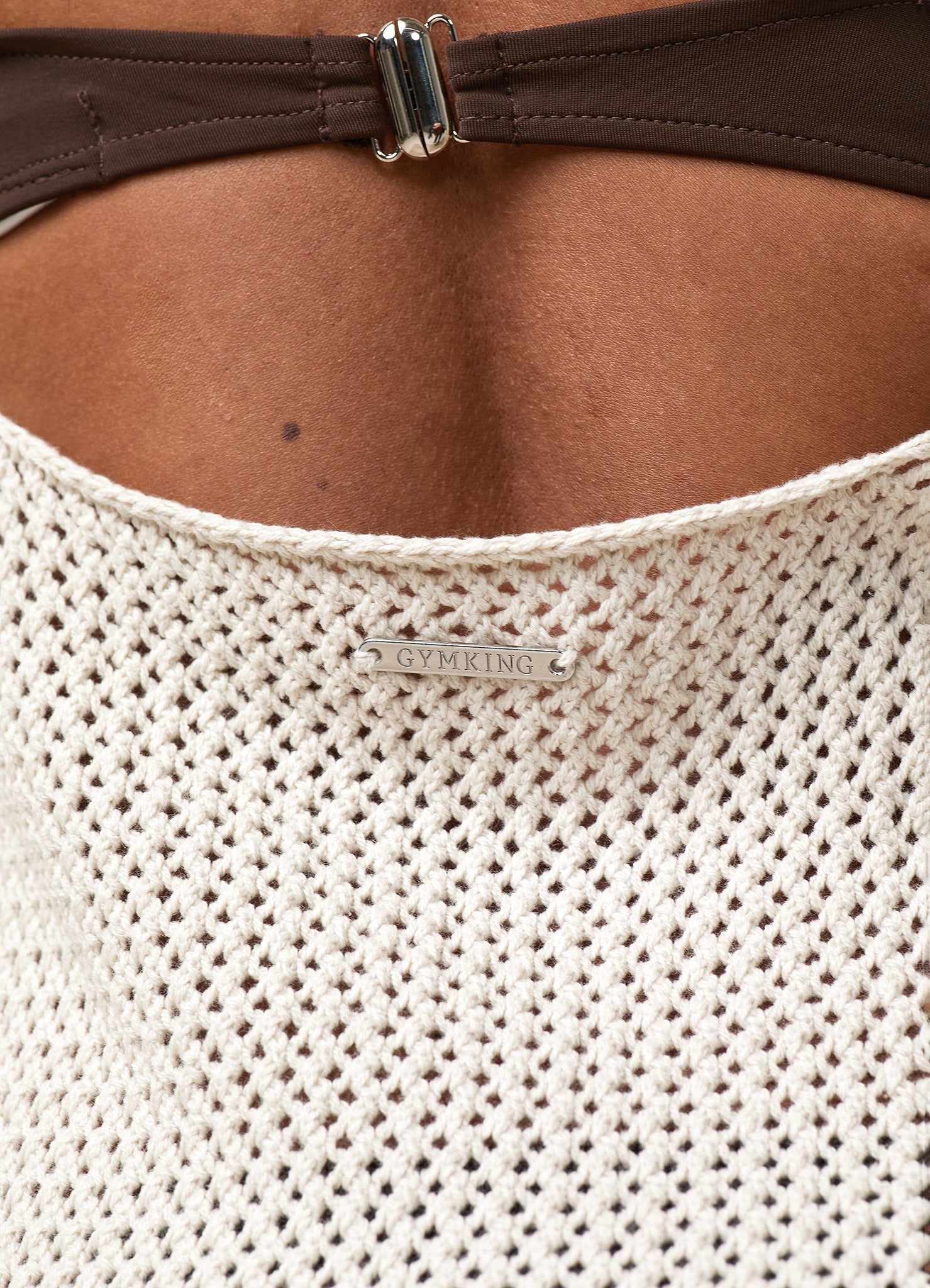 Gym King Crochet Mini Dress - Sand