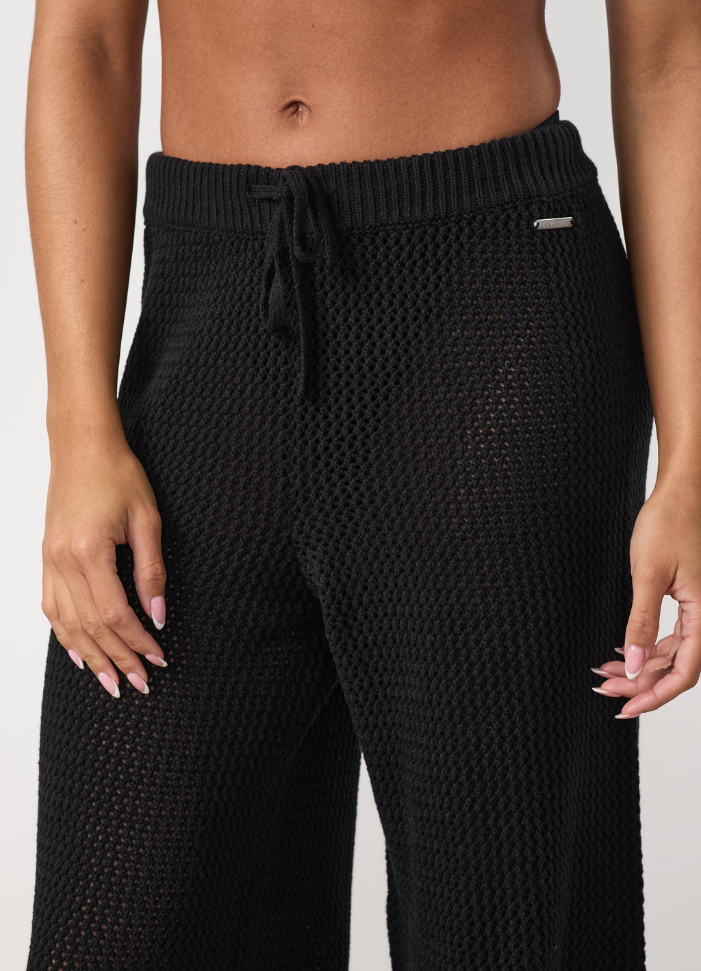 Gym King Crochet Trousers Petite - Black