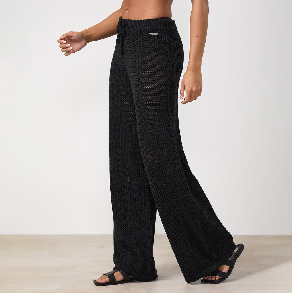 Gym King Crochet Trousers - Black
