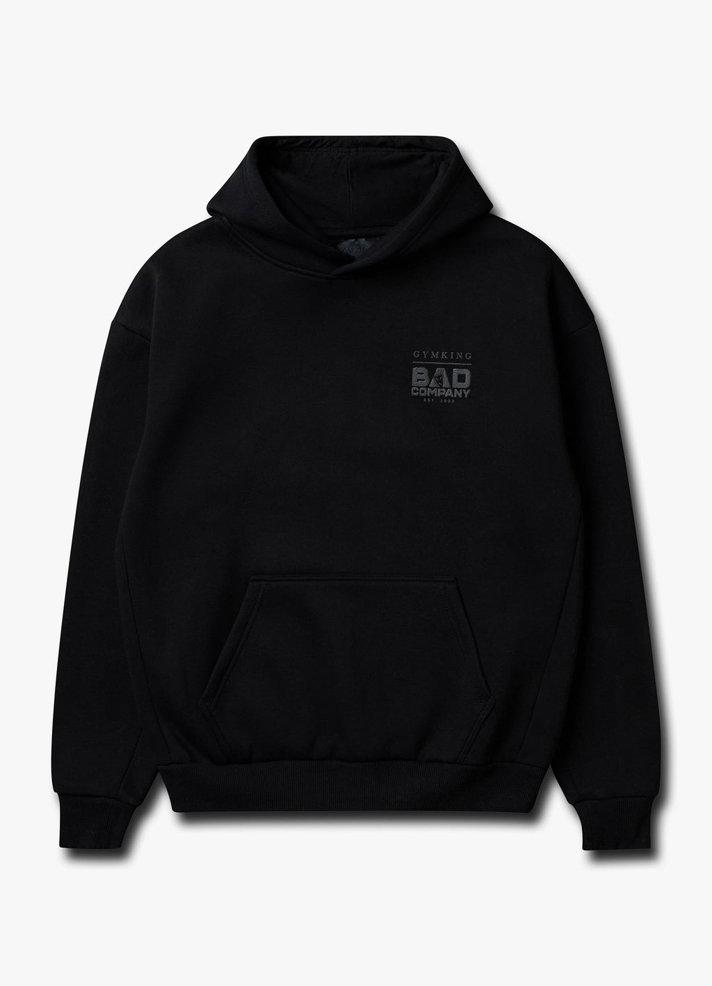 Gym King Bad Company Fleece Hoodie - Black/Black
