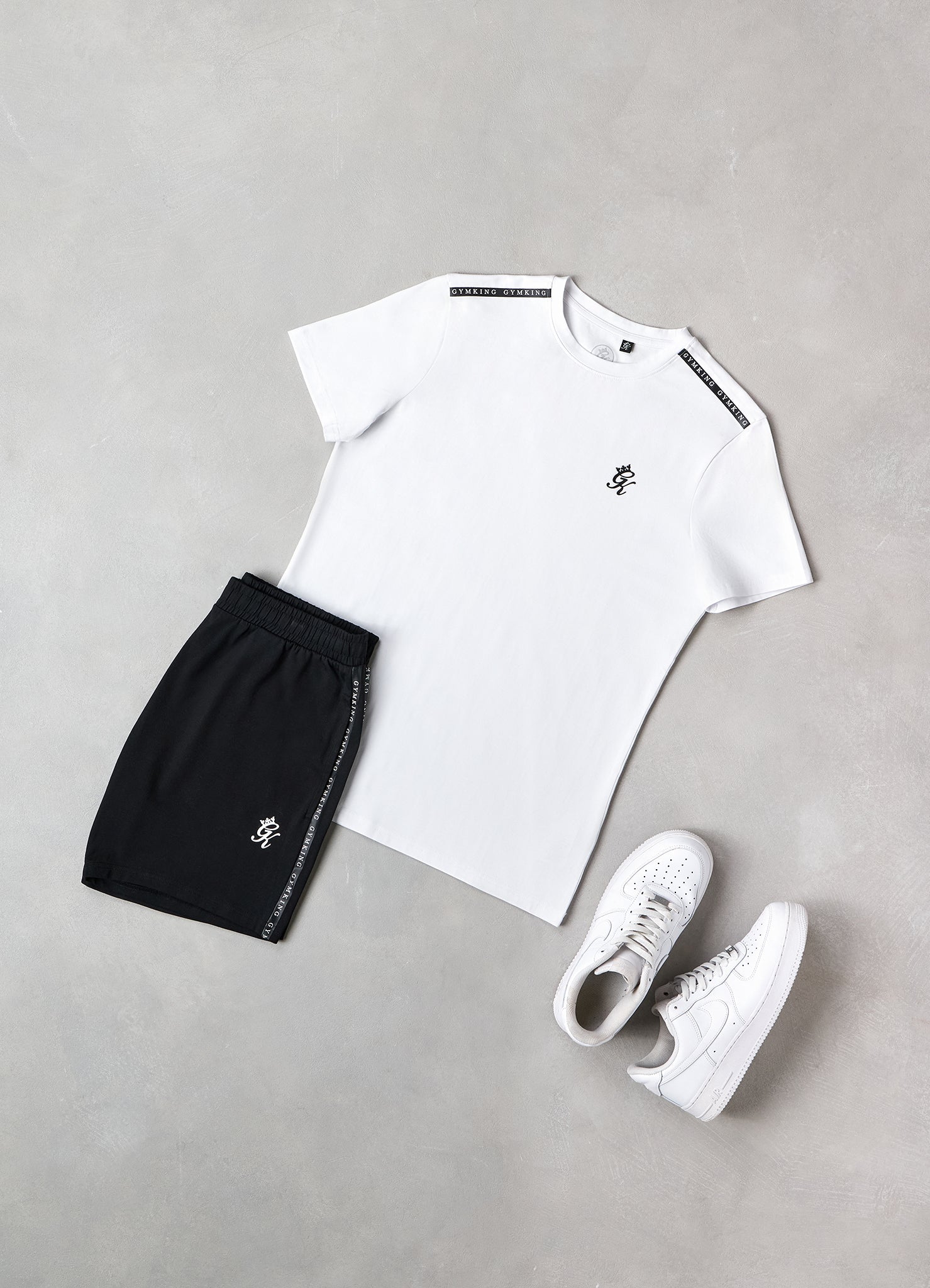 Gym King Taped Jersey Tee - White