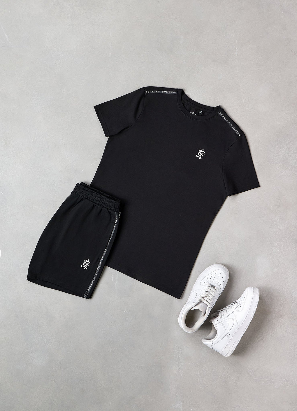 Gym King Taped Jersey Tee - Black