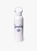 Gym King Stainless Steel Heritage Water Bottle - Cream / Indigo Blue
